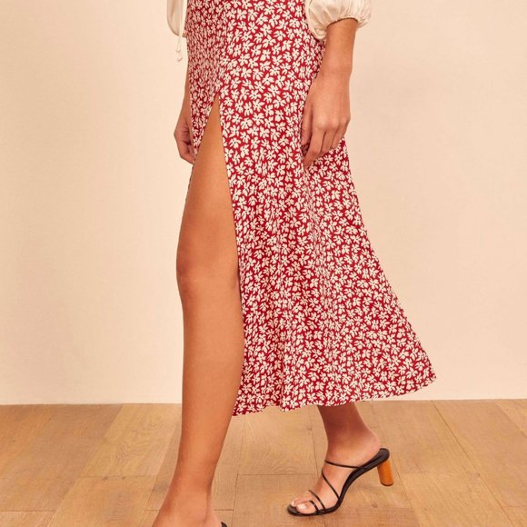 Small floral slit hip wrap skirt S M L XL - Picture 3 of 8